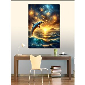 Kanvas Tablo Gün Batımı Ve Yunus 70x100 cm