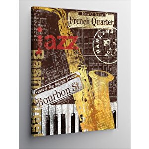 Kanvas Tablo Jazz Caz  Müzik Temalı