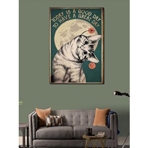 Kanvas Tablo Sevimli Kedi 100x140 cm