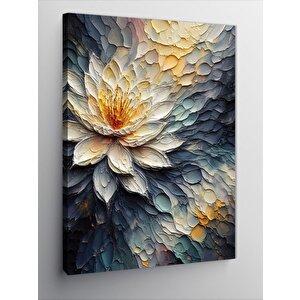 Kanvas Tablo Duvar Boyası Görünümlü Çiçek 100x140 cm