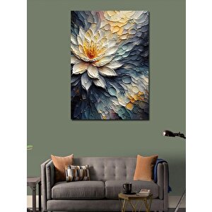 Kanvas Tablo Duvar Boyası Görünümlü Çiçek 100x140 cm