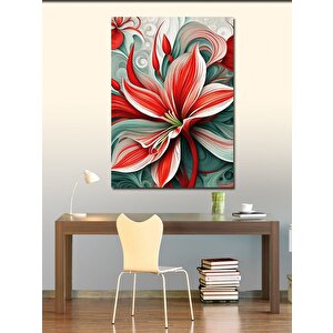 Kanvas Tablo Kırmızı Çiçek 100x140 cm
