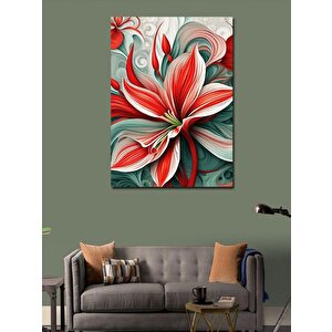 Kanvas Tablo Kırmızı Çiçek 100x140 cm