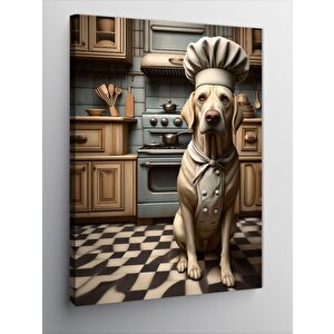 Kanvas Tablo Aşçı Köpek 70x100 cm
