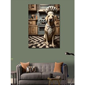 Kanvas Tablo Aşçı Köpek 70x100 cm