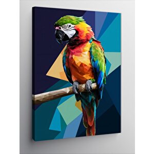 Kanvas Tablo Renkli Papağan 100x140 cm