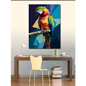 Kanvas Tablo Renkli Papağan 100x140 cm