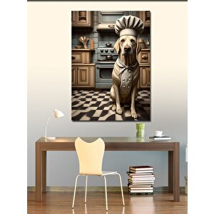 Kanvas Tablo Aşçı Köpek