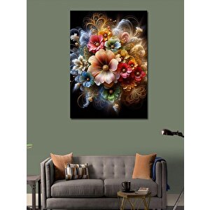Kanvas Tablo Renkli Çiçekler 100x140 cm