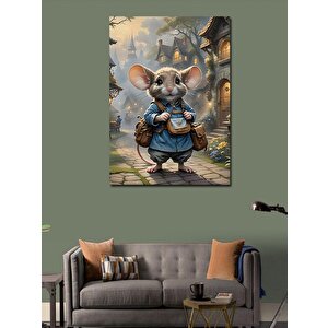Kanvas Tablo Retro Şehir Ve Fare 70x100 cm