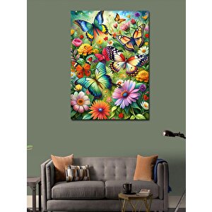 Kanvas Tablo Renkli Kelebekler 70x100 cm