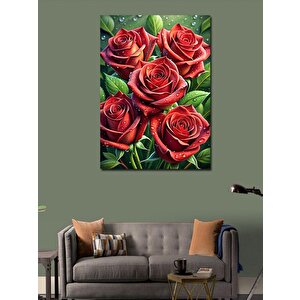 Kanvas Tablo Kırmızı Güller 100x140 cm