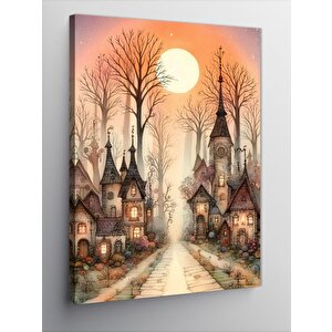 Kanvas Tablo Retro Kasaba 70x100 cm