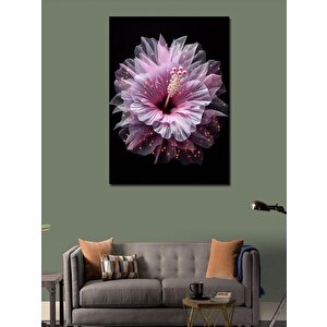 Kanvas Tablo Pembe Çiçek 100x140 cm