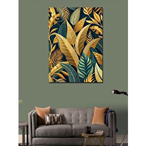 Kanvas Tablo Altın Sarısı Yapraklar 100x140 cm