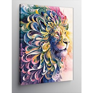 Kanvas Tablo Renkli Aslan 70x100 cm