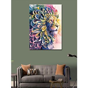 Kanvas Tablo Renkli Aslan 70x100 cm