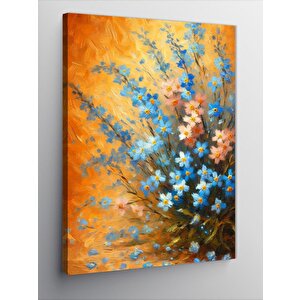 Kanvas Tablo Mavi Çiçekler 100x140 cm