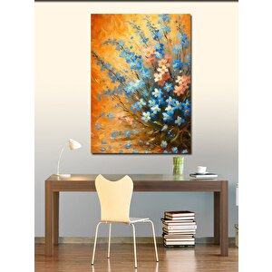 Kanvas Tablo Mavi Çiçekler 100x140 cm