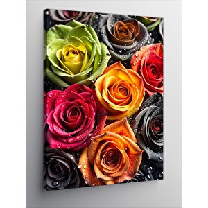 Kanvas Tablo Rengarenk Güller 70x100 cm