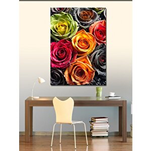 Kanvas Tablo Rengarenk Güller 70x100 cm