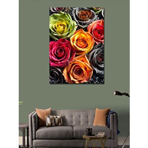 Kanvas Tablo Rengarenk Güller 70x100 cm