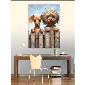 Kanvas Tablo Üzgün Köpekler