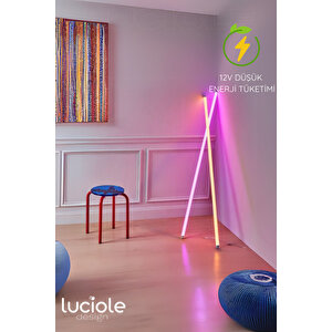 Rgb Led Strip Tube Light  Lambader Uzaktan Kumandalı Işık Lamba Ampül Aydınlatma Renkli Animasyonlu6