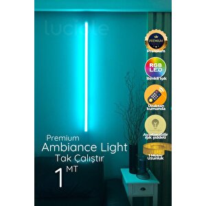 Rgb Led Strip Tube Light  Lambader Uzaktan Kumandalı Işık Lamba Ampül Aydınlatma Renkli Animasyonlu6