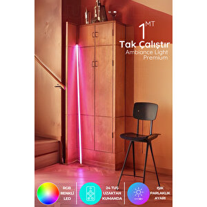 Rgb Led Strip Tube Light  Lambader Uzaktan Kumandalı Işık Lamba Ampül Aydınlatma Renkli Animasyonlu8