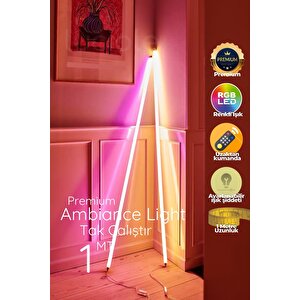 Rgb Led Strip Tube Light  Led Aplik Uzaktan Kumandalı Işık Lamba Ampül Aydınlatma Renkli Apltube7