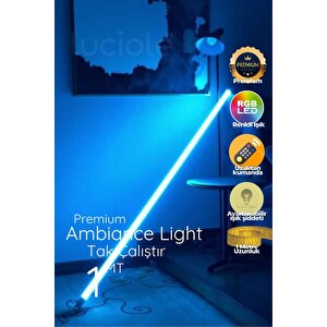 Rgb Led Strip Tube Light Abajur Uzaktan Kumandalı Işık Lamba Ampül Aydınlatma Renkli Atube6