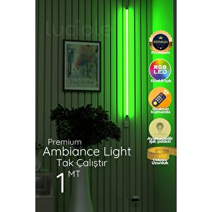 Yatak Tv Üstü Led Lambader Işık Uzaktan Kumandalı Renk Animasyon Yapışkanlı Bedlightye