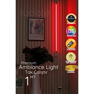 Yatak Tv Üstü Led Lambader Işık Uzaktan Kumandalı Renk Animasyon Yapışkanlı Bedlightye