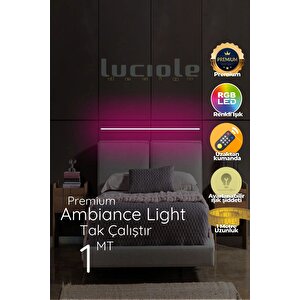 Led Abajur Aplik Gece Lambası Rgb Lambader 16 Renkli Uzaktan Kumandalı Işık 4 Animasyonlu Ledap25