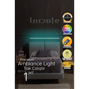 Led Abajur Aplik Gece Lambası Rgb Lambader 16 Renkli Uzaktan Kumandalı Işık 4 Animasyonlu Ledap25