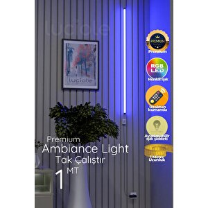 Led Köşe Abajur Işık Uzaktan Kumandalı Renk Animasyon Yapışkanlı Aplnewblre