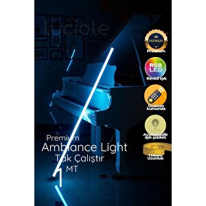 Rgb Led Strip Tube Light  Led Aplik Uzaktan Kumandalı Işık Lamba Ampül Aydınlatma Renkli Apltube