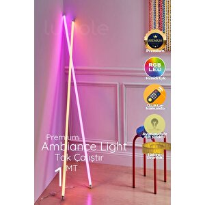 Rgb Led Strip Tube Light  Led Aplik Uzaktan Kumandalı Işık Lamba Ampül Aydınlatma Renkli Apltube