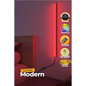 Uzaktan Kumandalı Led Aplik - Yatak Üstü, Tv Yanı ,oturma Odası - Rgb Çok Renkli 50 Cm Miniy6