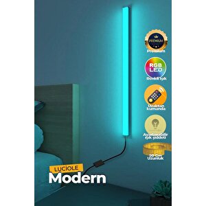 Uzaktan Kumandalı Led Aplik - Yatak Üstü, Tv Yanı ,oturma Odası - Rgb Çok Renkli 50 Cm Miniy6