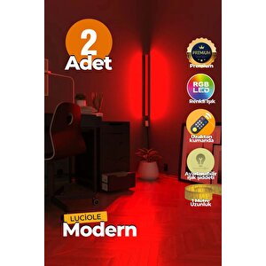 Uzaktan Kumandalı Led Işık 2 Adet Yatak Üstü, Tv Yanı ,oturma Odası - Rgb Çok Renkli Nekl4