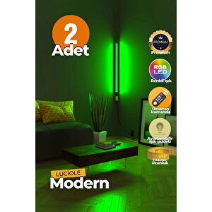 Uzaktan Kumandalı Led Işık 2 Adet Yatak Üstü, Tv Yanı ,oturma Odası - Rgb Çok Renkli Nekl3