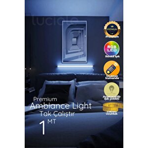 Çok Renkli Led Işık Yapışkanlı 1 Metre Her Alana Uygun Uzaktan Kumandalı Xsarı1