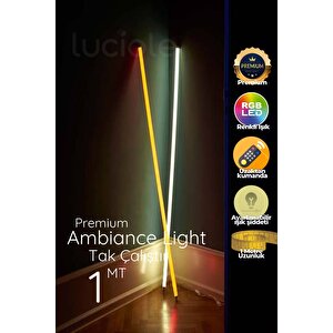 Rgb Led Strip Tube Light  Led Aplik Uzaktan Kumandalı Işık Lamba Ampül Aydınlatma Renkli Apltube6