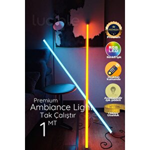 Rgb Led Strip Tube Light  Led Aplik Uzaktan Kumandalı Işık Lamba Ampül Aydınlatma Renkli Apltube5