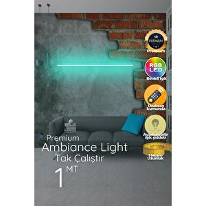 Led Bar Dekoratif Rgb Çok Renkli 4 Animasyonlu Uzaktan Kumandalı Barblue1