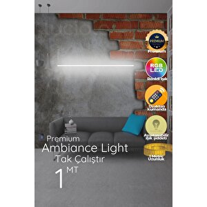 Led Bar Dekoratif Rgb Çok Renkli 4 Animasyonlu Uzaktan Kumandalı Barblue1
