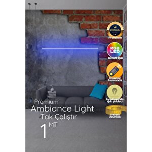 Led Bar Dekoratif Rgb Çok Renkli 4 Animasyonlu Uzaktan Kumandalı Barblue1