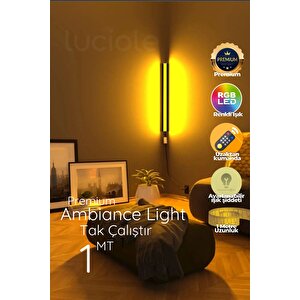 Led Aplik Işık Uzaktan Kumandalı Renk Animasyon Yapışkanlı Köşe Aplkdvrrsa
